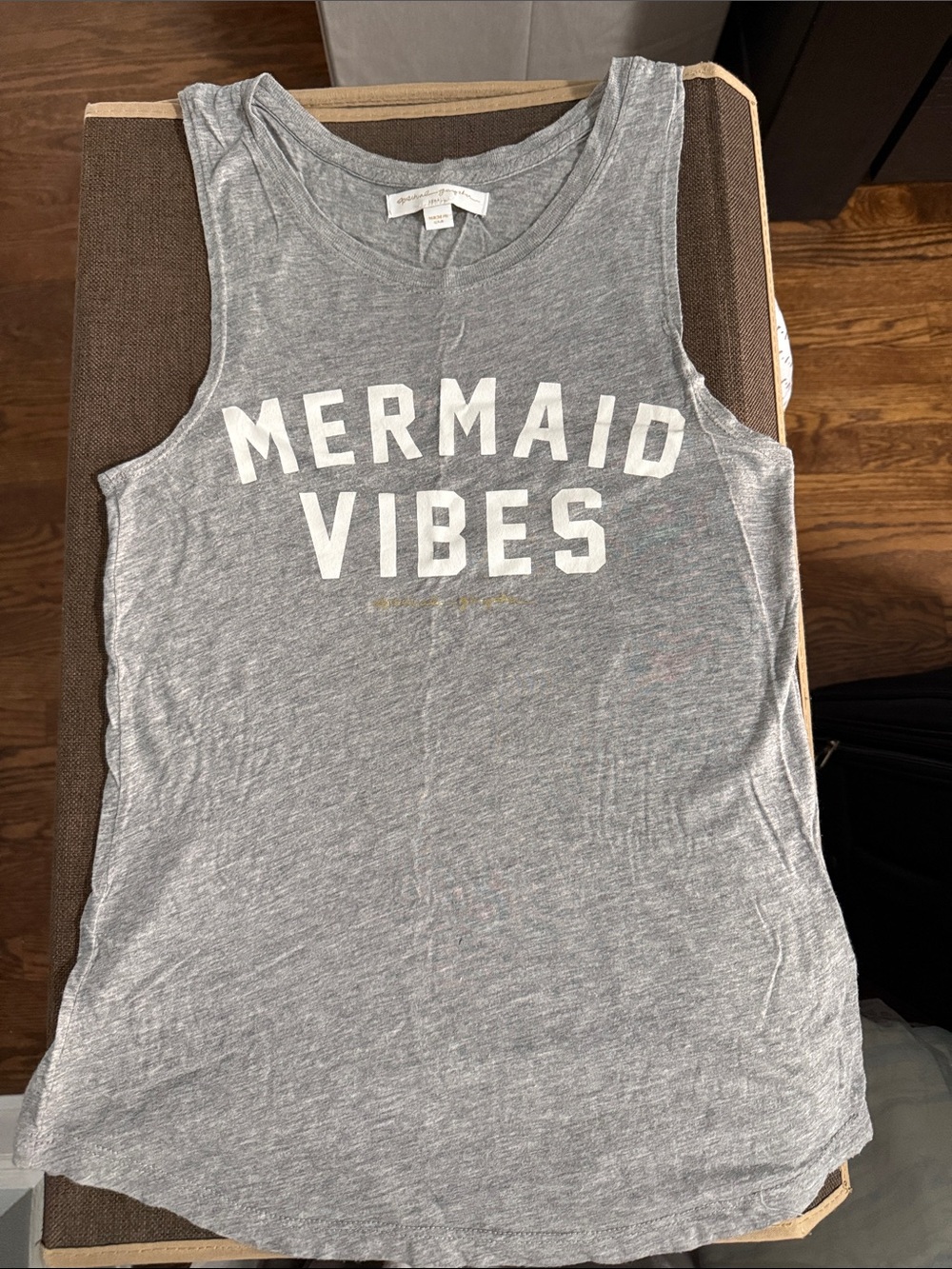 Spiritual Gangster Mermaid Vibes Gray Heather Muscle Tank XS